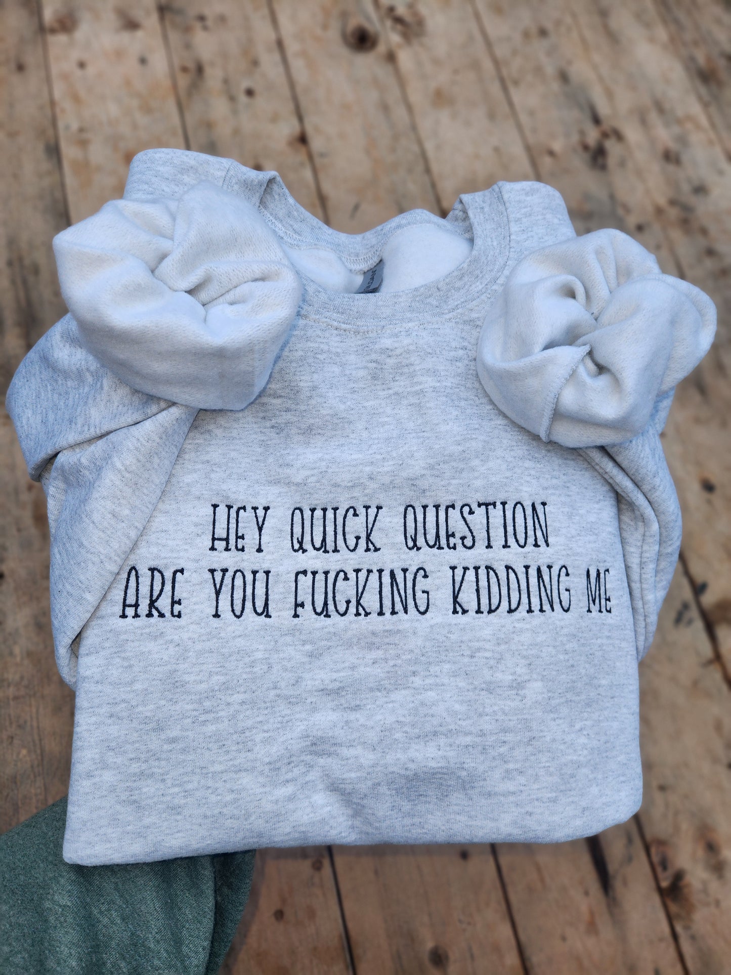 Hey quick Question 💀🤣- sweatshirt ( clean & dirty version)