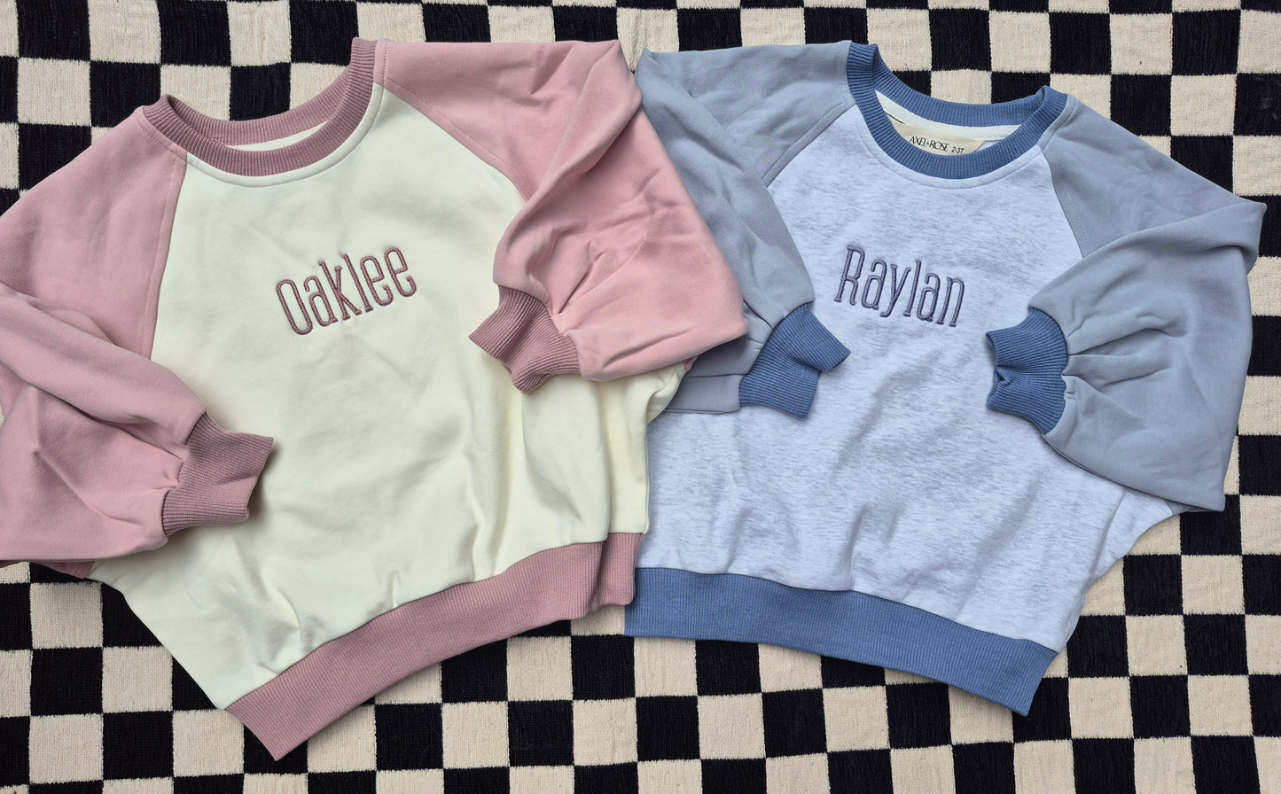 Colorblock toddler crews