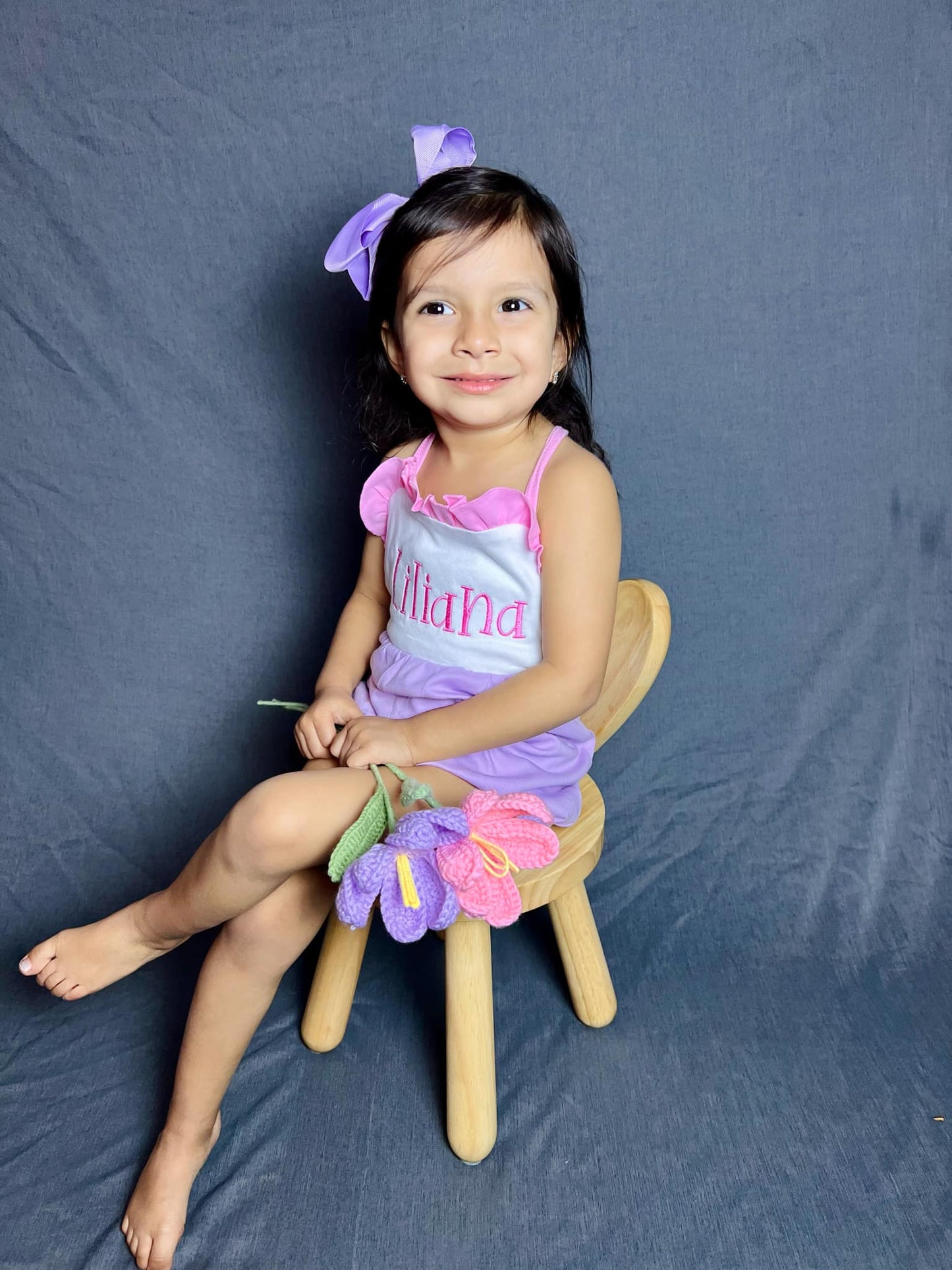 Ruffle bubble rompers - personalized