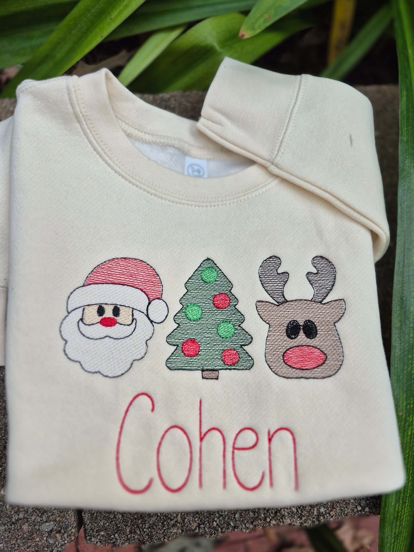 Santa, tree & deer - toddler & infant