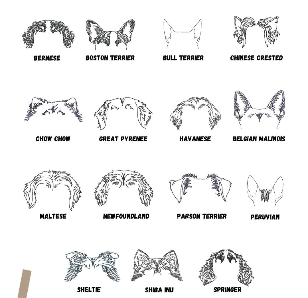 Embroidery dog ears comfort color tee š¾