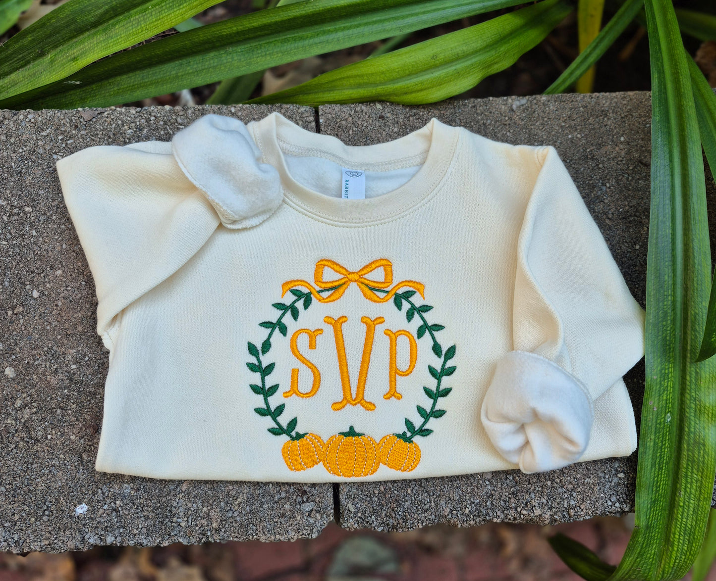 Pumpkin monogram sweatshirts - toddler & infant