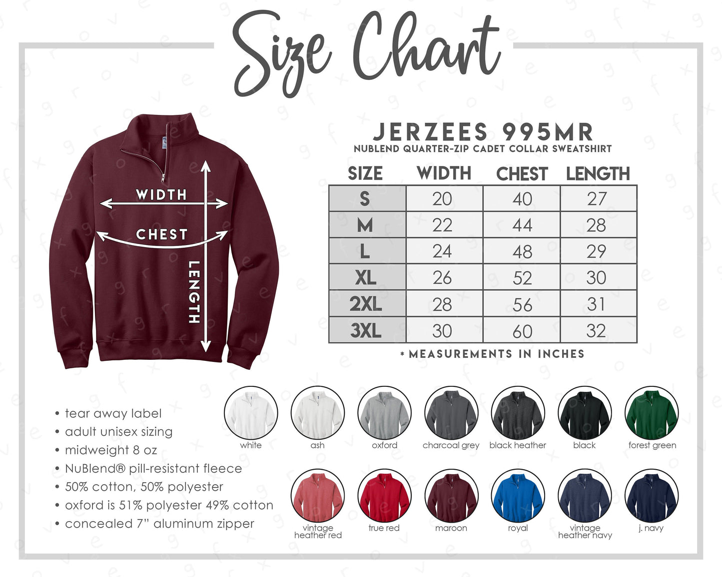Monogram or MAMA - embroidery quarter zips