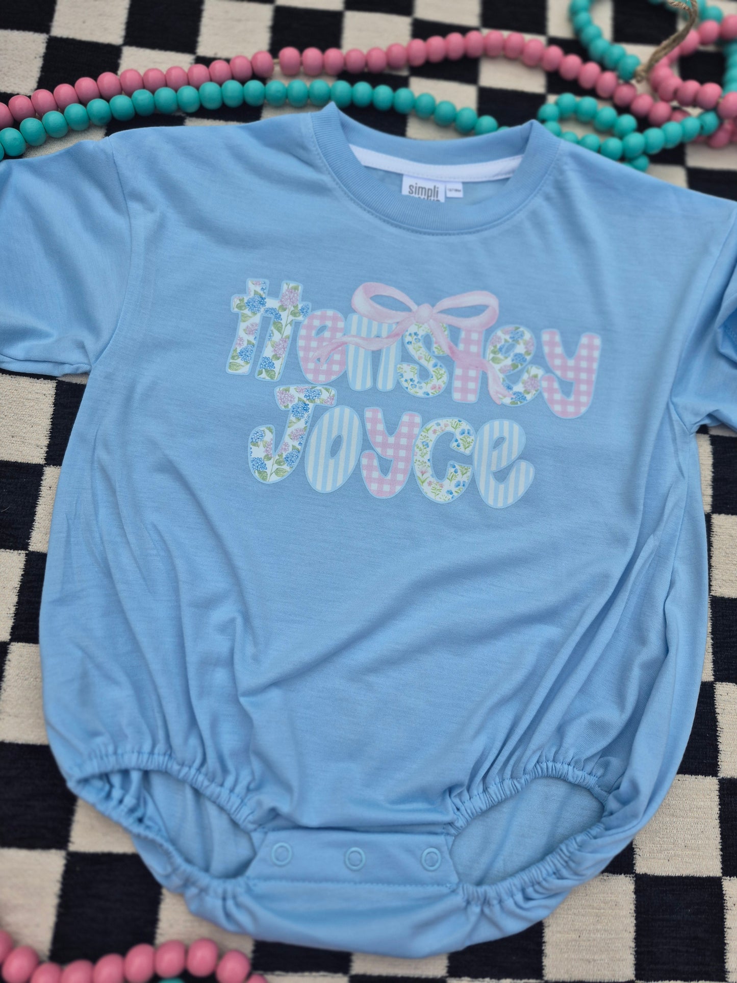 Name bubble rompers