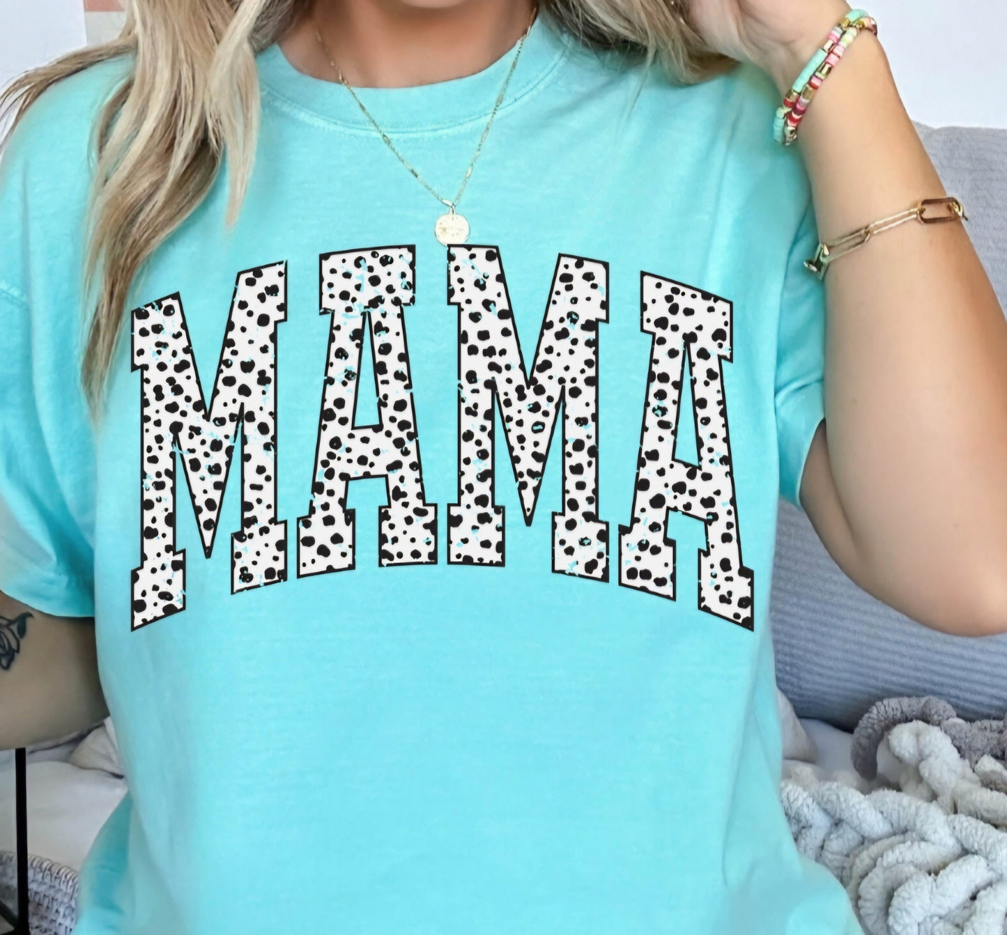 Mama Dalmatian comfort color tee