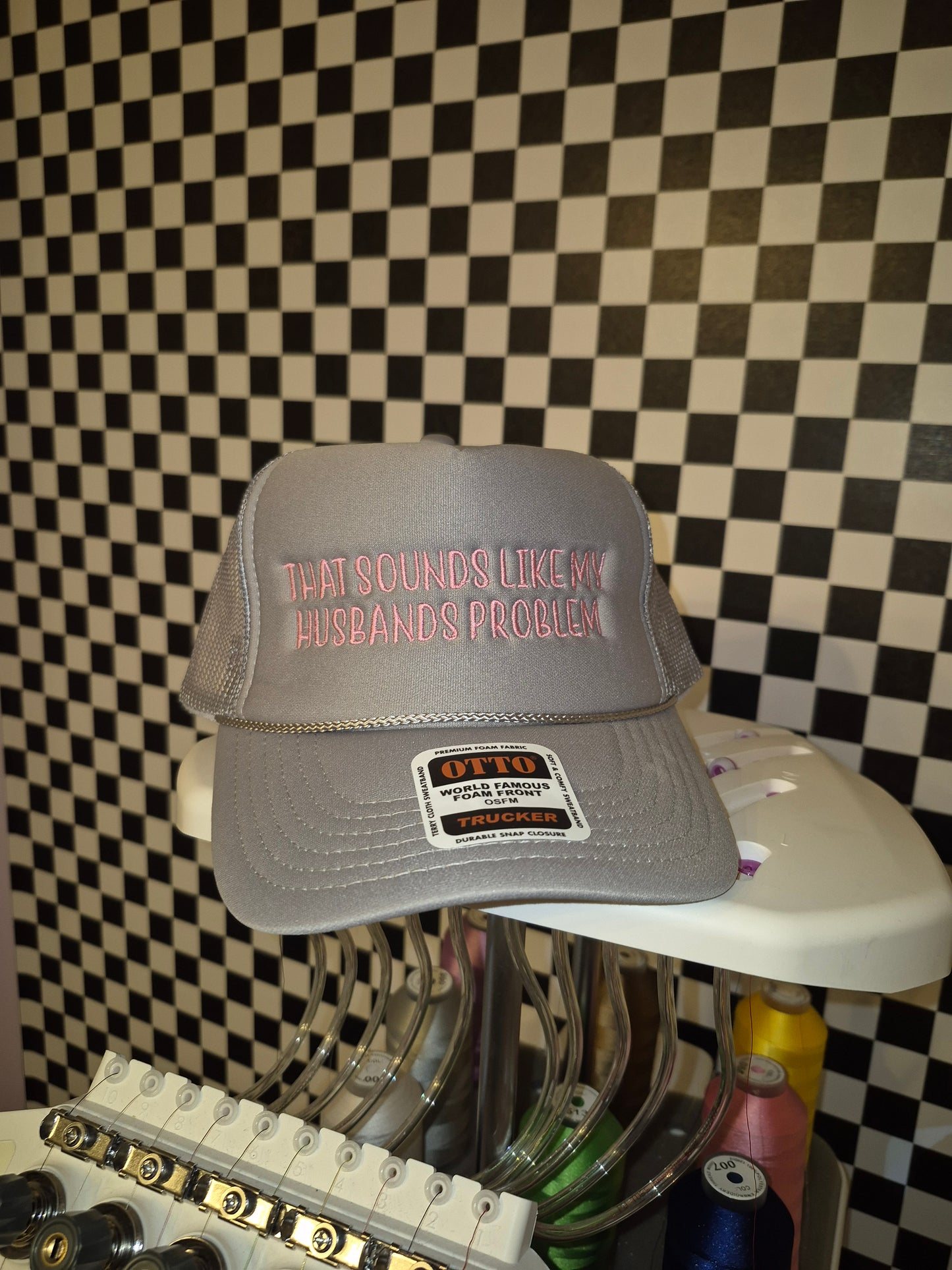 That sounds like my husband's problem. Foam trucker hat