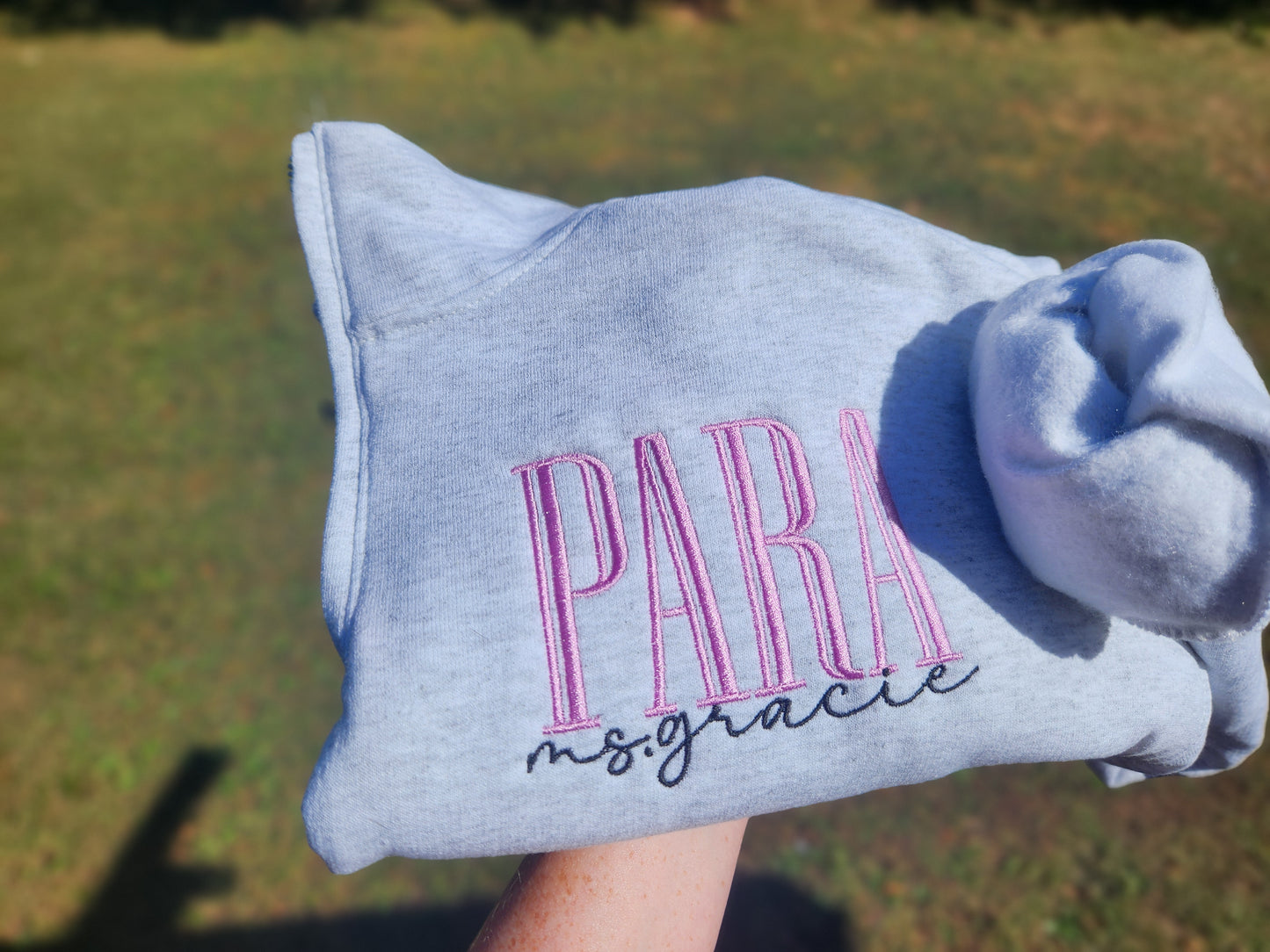 Job title & name embroidery quarter zip
