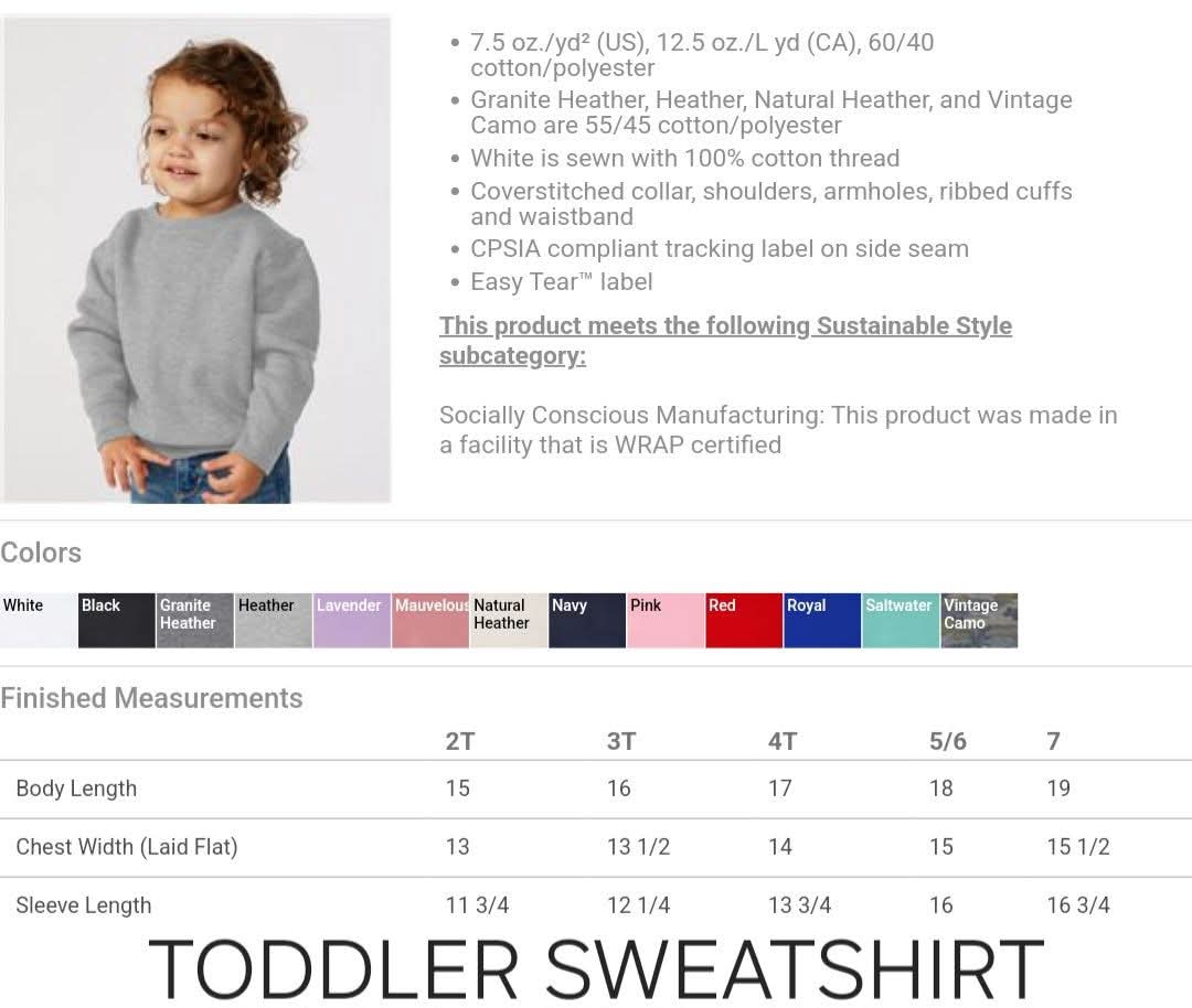 "I need a ___" Toddler sweatshirt