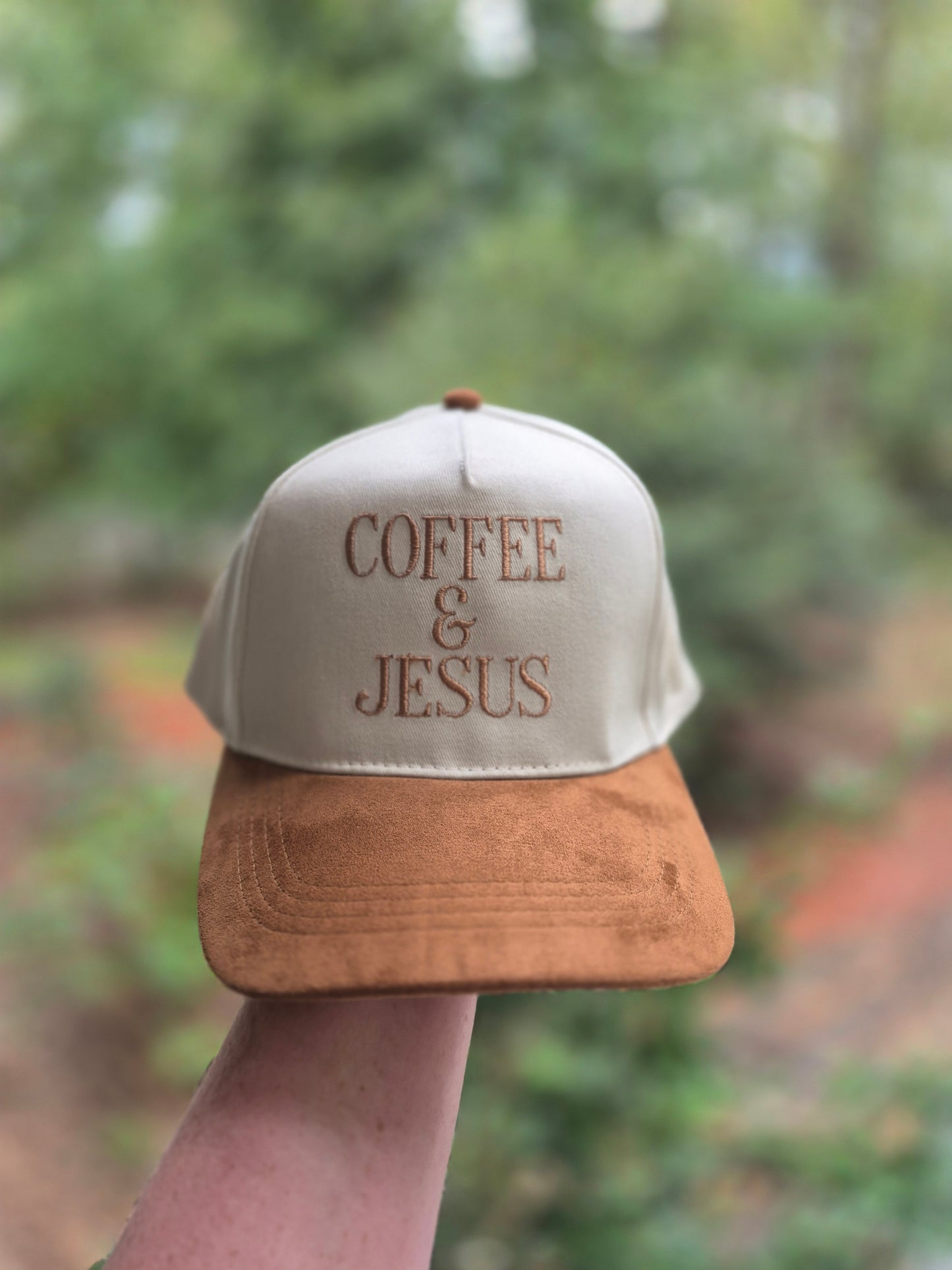 RTS suede brim hat - coffee & jesus