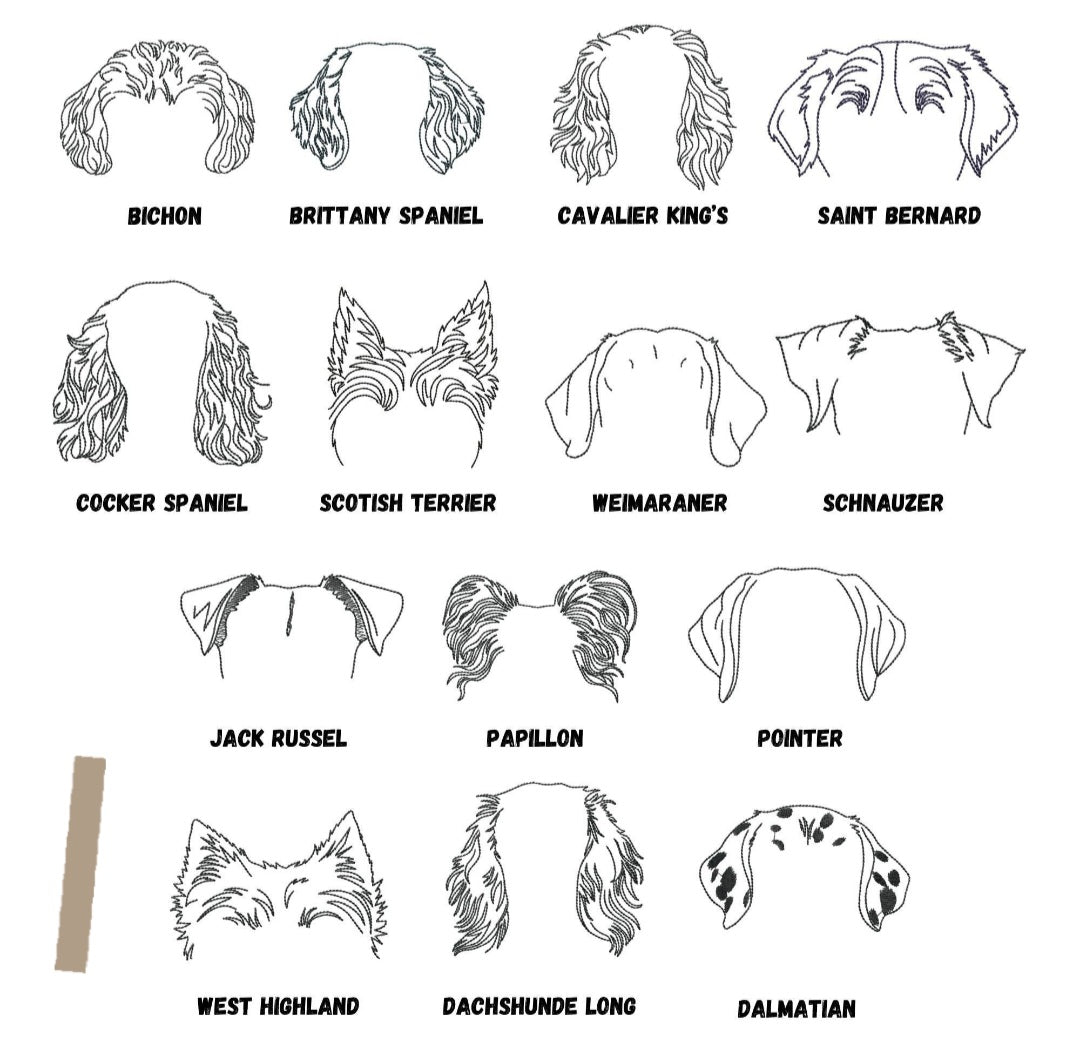 Embroidery dog ears comfort color tee š¾