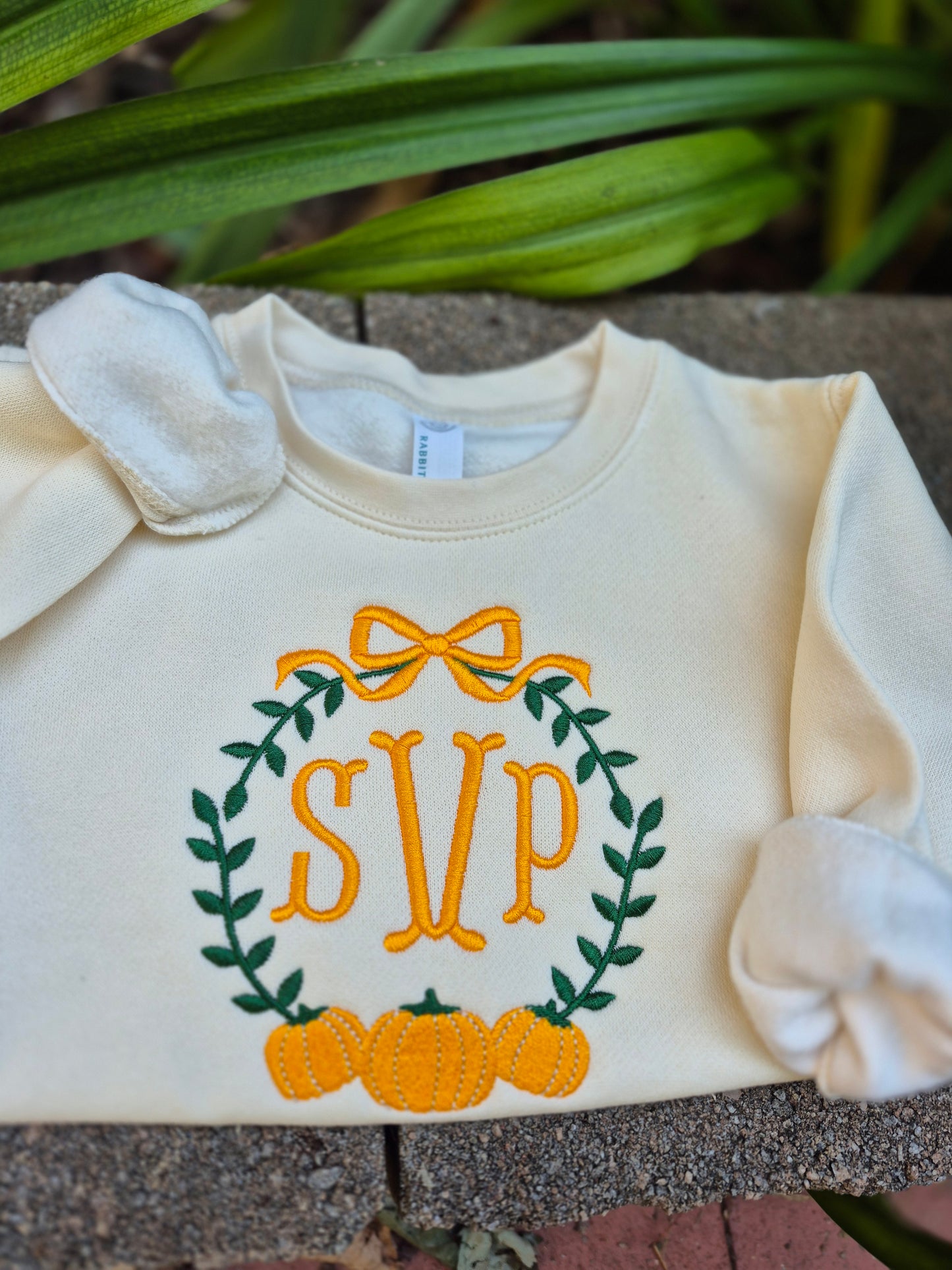 Pumpkin monogram sweatshirts - toddler & infant