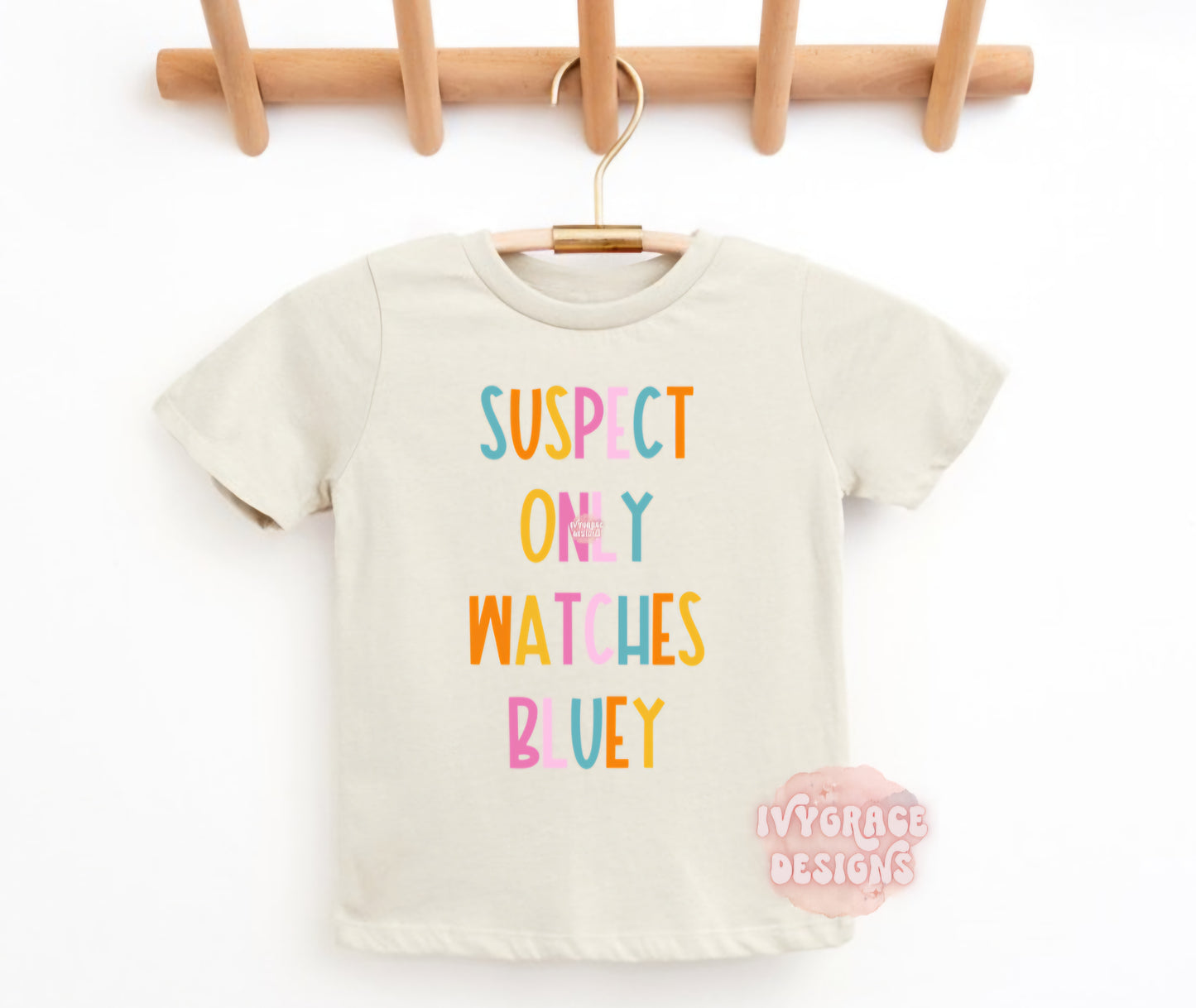 Suspect only watches b l ue y -toddler tee
