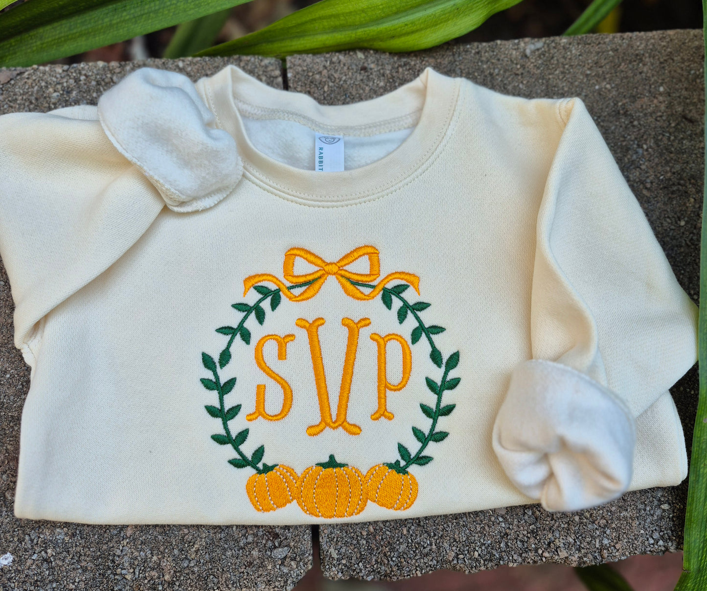 Pumpkin monogram sweatshirts - toddler & infant