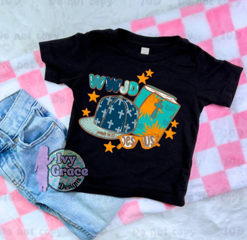 WWJD - blue š (infant, toddler & youth)