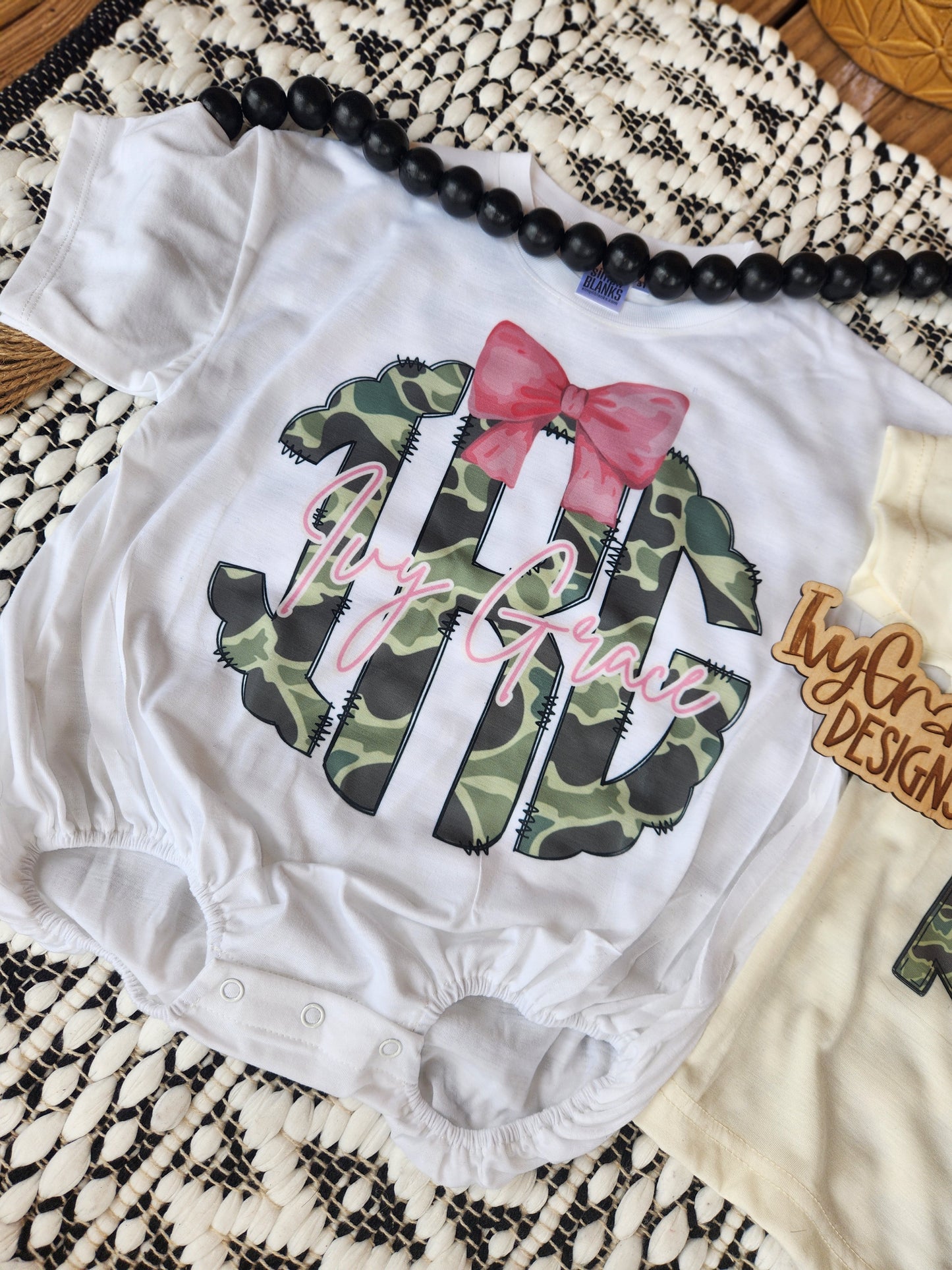 Camo mono tee & bubble