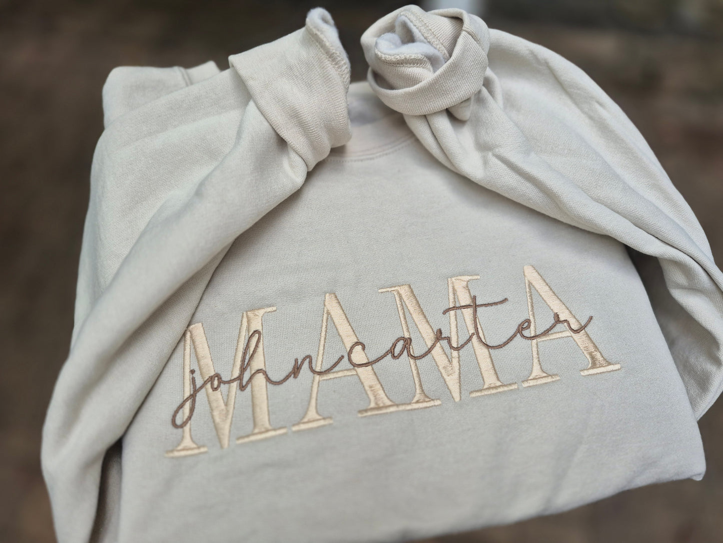 Personalized mama/nana/etc, crew (2 name MAX across) Please read the description