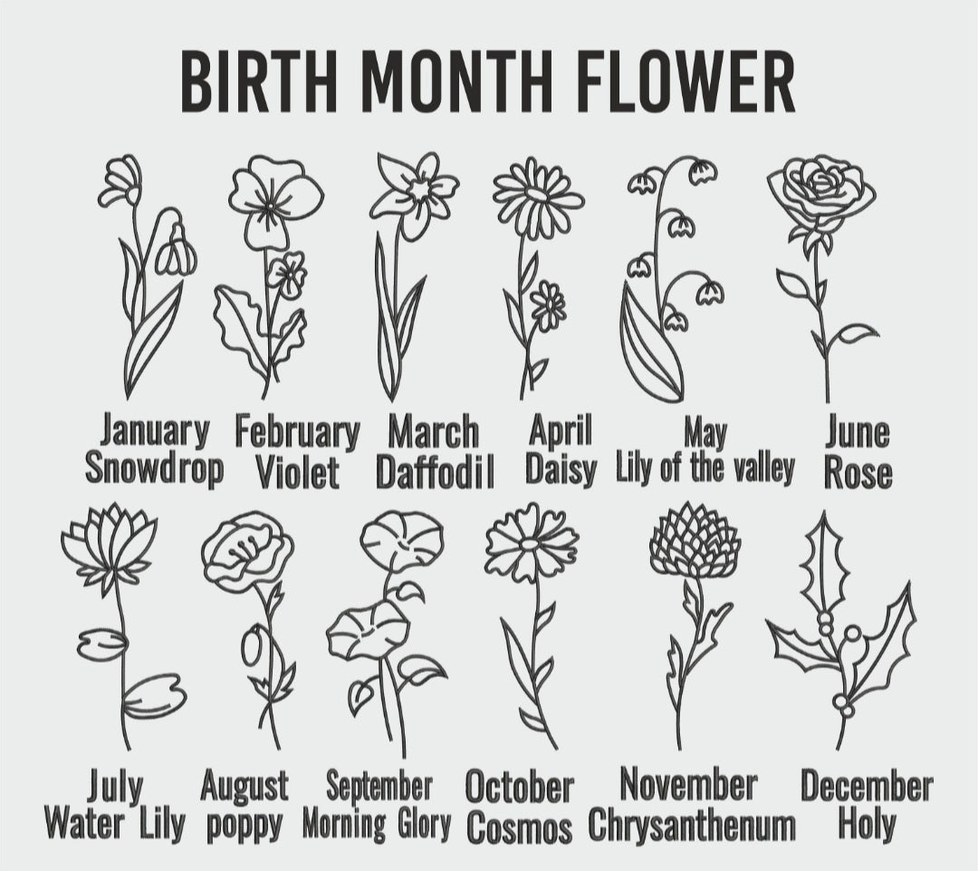 Birth month sweatshirts🌸