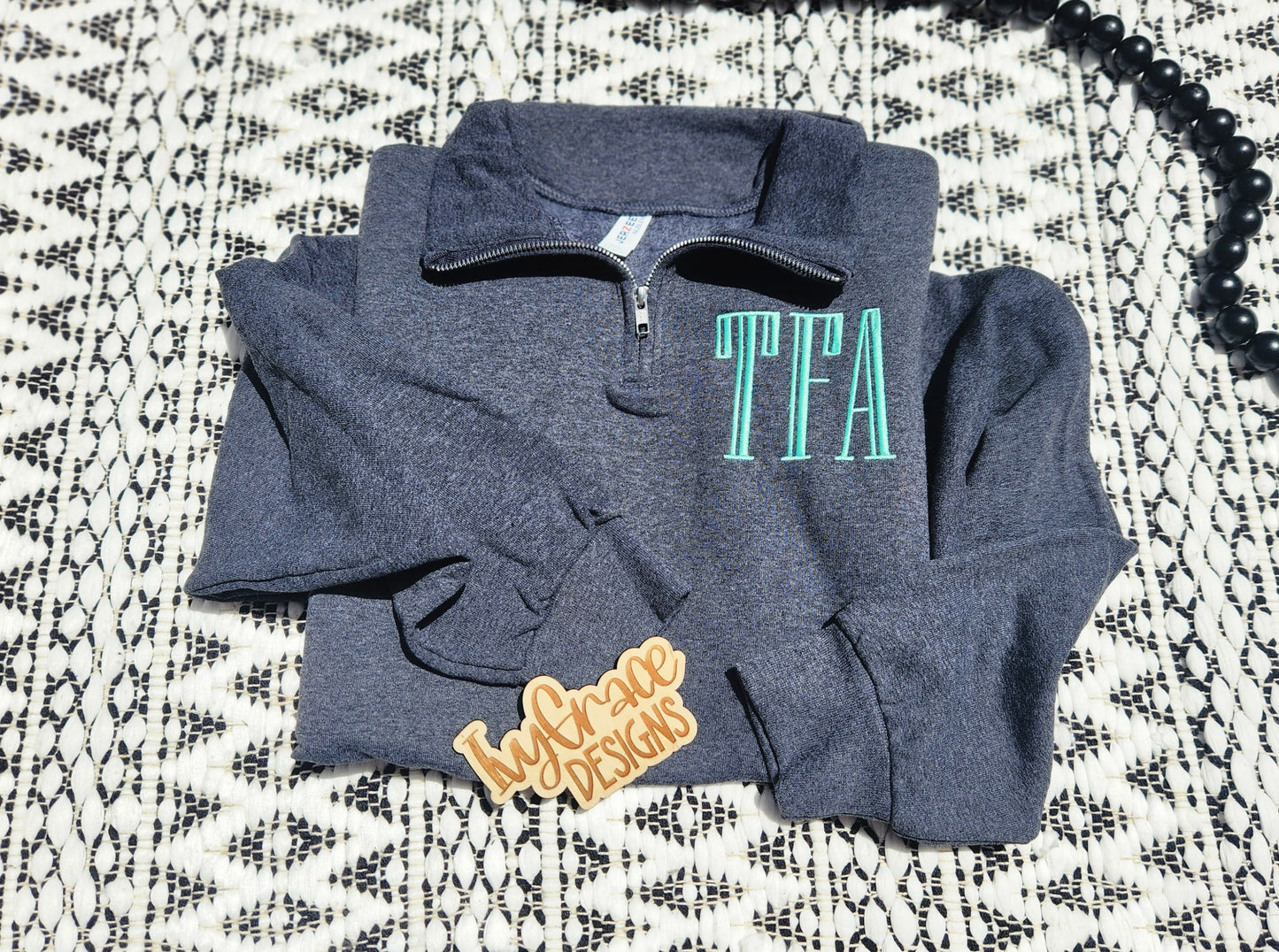 Monogram or MAMA - embroidery quarter zips