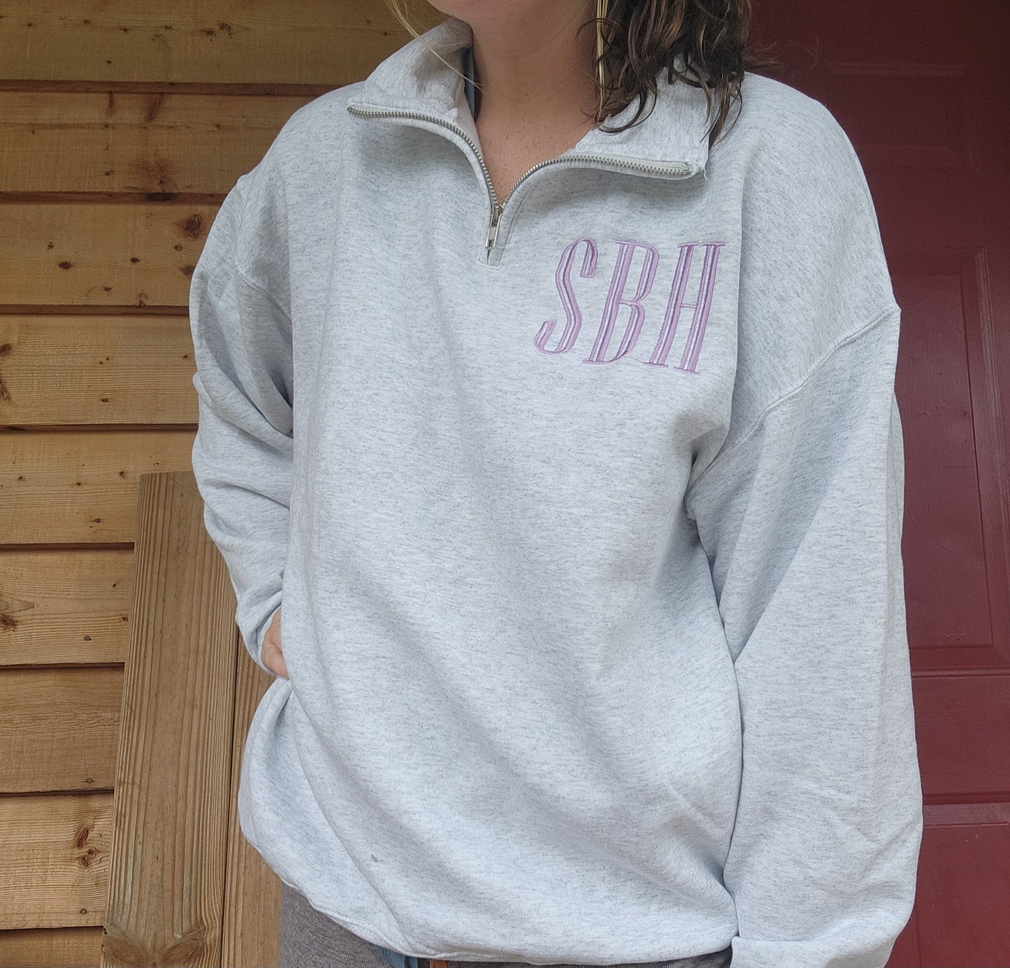 Monogram or MAMA - embroidery quarter zips