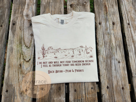 Fear & Fridays comfort color tee