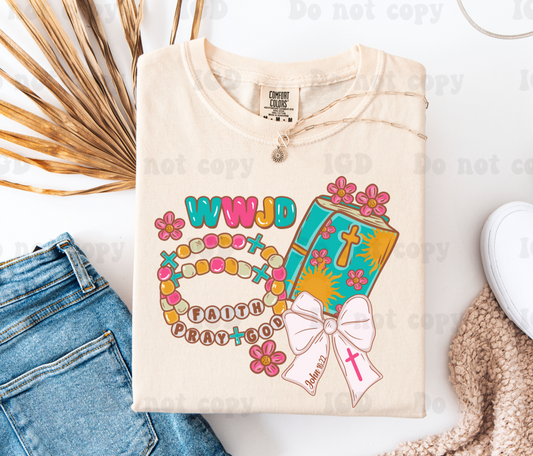 WWJD (adult comfort color tee)