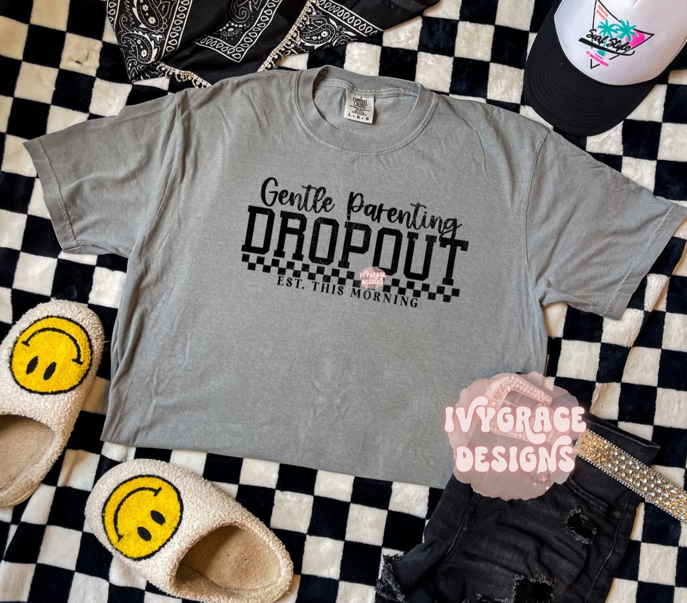 Gentle parent drop out - est today 💀 comfort color tee