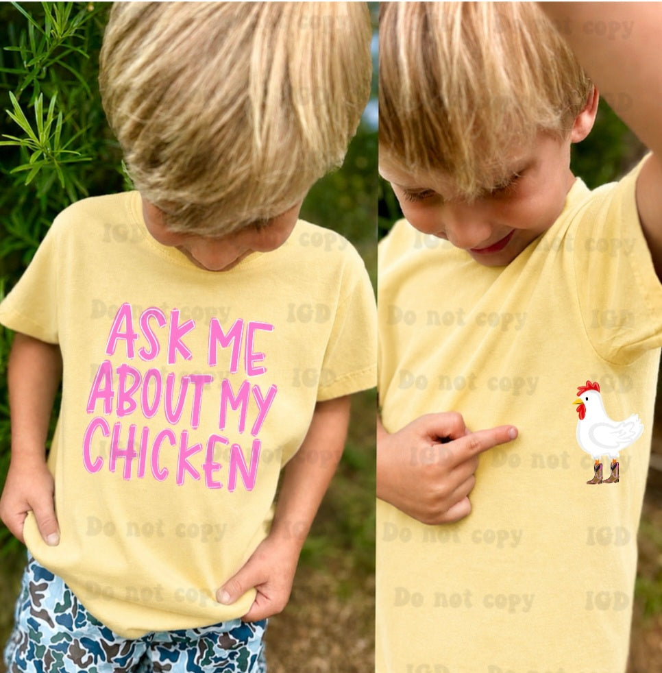 Ask me about my chicken-  - boy &- girl option  (infant, toddler & youth) rabbit skins/lat/gildan