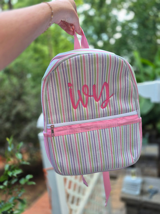 Seersucker backpack (full size)