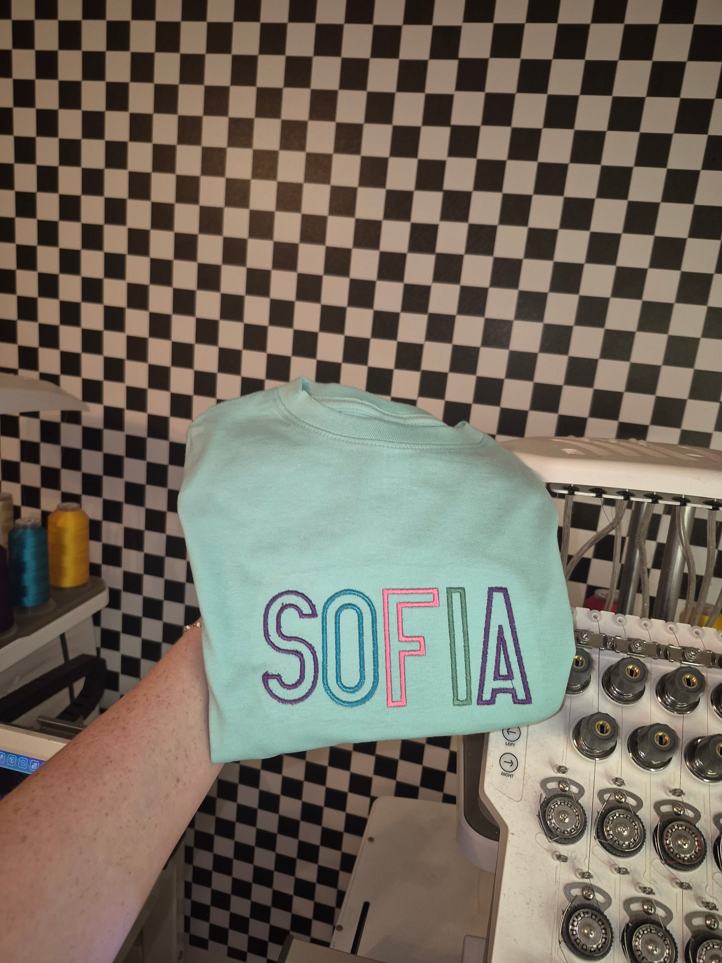 Multi color Name outline  infant/toddler