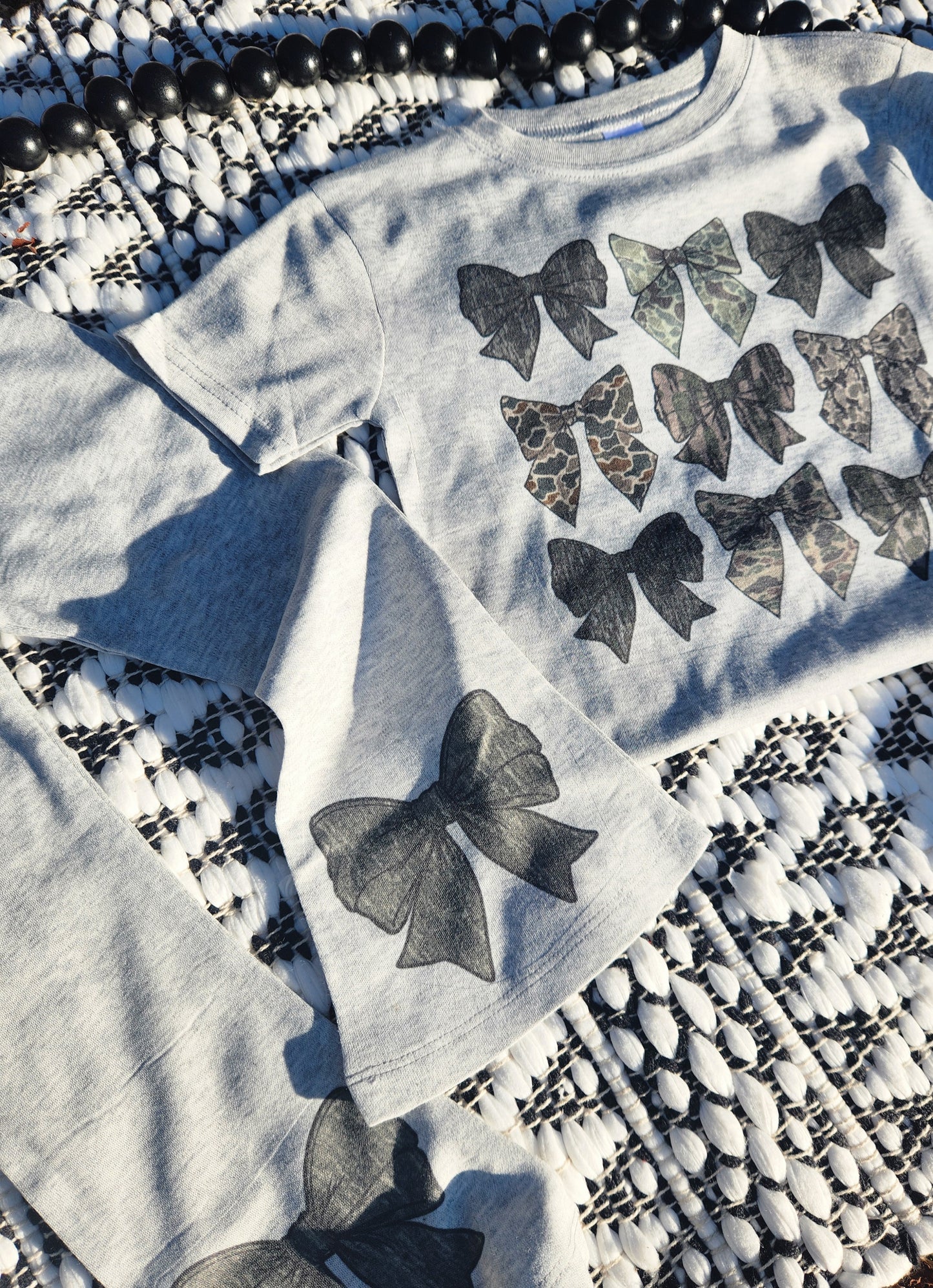 Camo bows lounge set (grey)