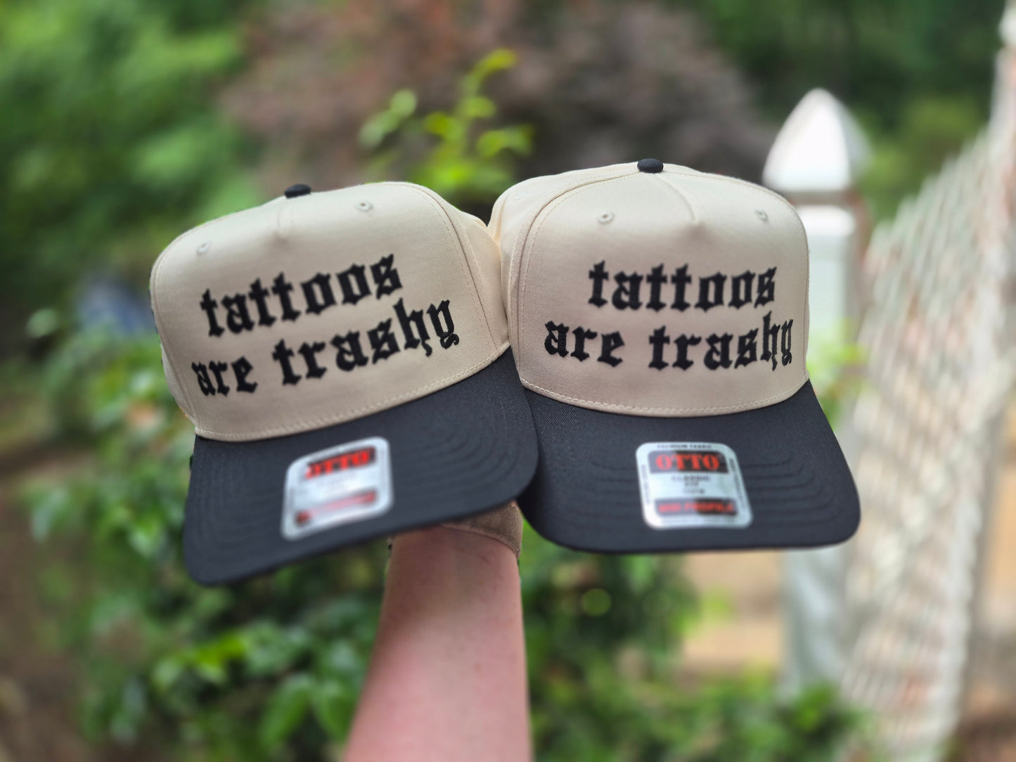 Tattoos are trashy - structured hat