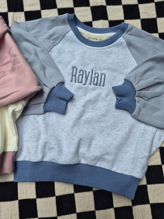 Colorblock blue 4/5t crew