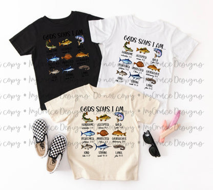 God says i am - fish ( infant, toddler & youth)