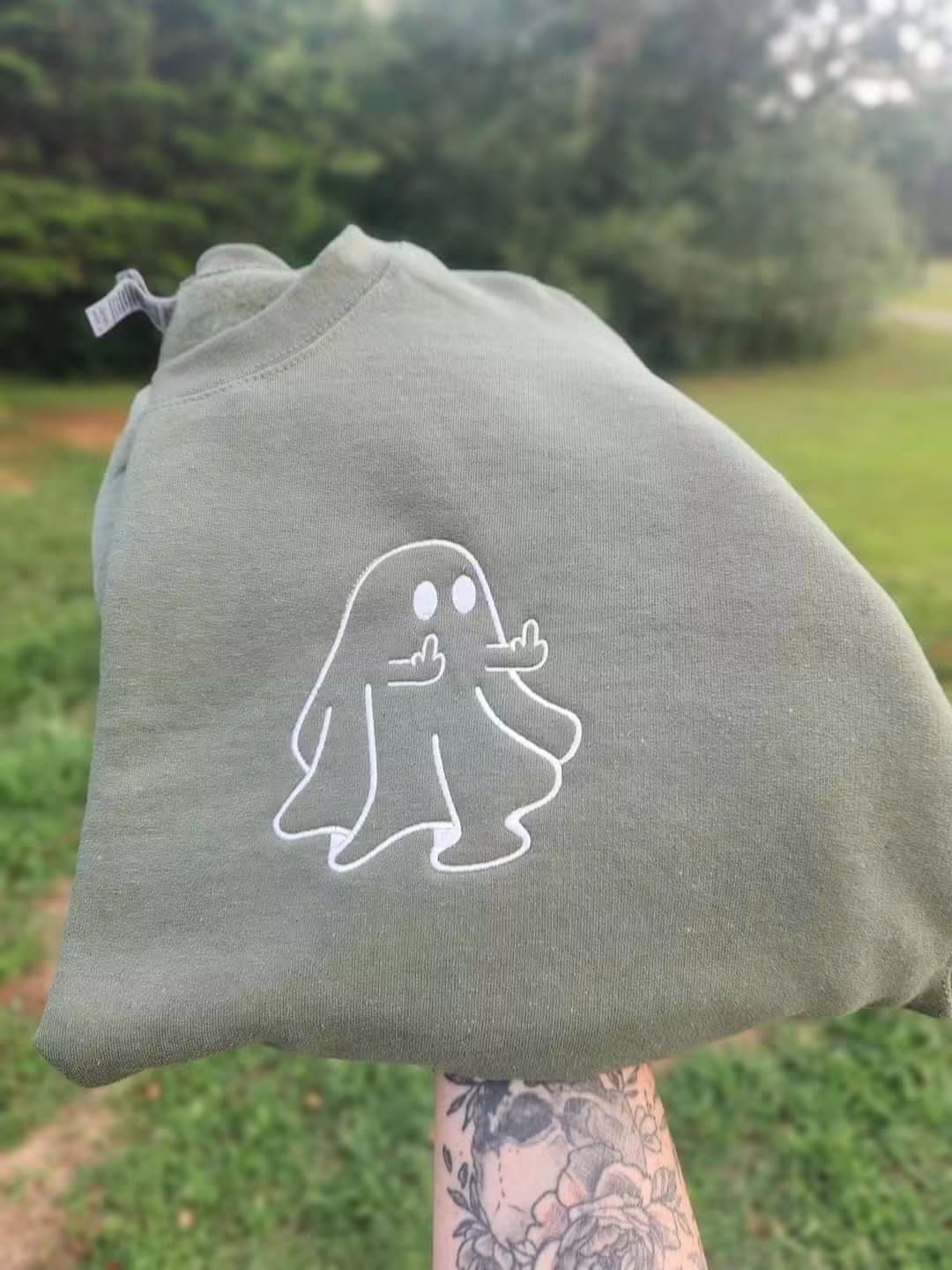 Weekend flash sale - ghost middle finger TEE & CREWS