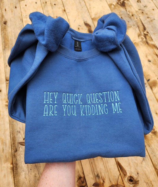 Hey quick Question 💀🤣- sweatshirt ( clean & dirty version)