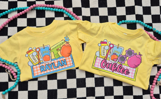 Summer name tees  (infant, toddler & youth) (printed)