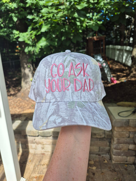 Go ask your dad font #2 - structured hat