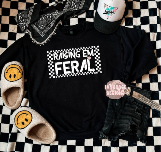 Rasing them feral ⚡️ sweatshirt or comfort color tee