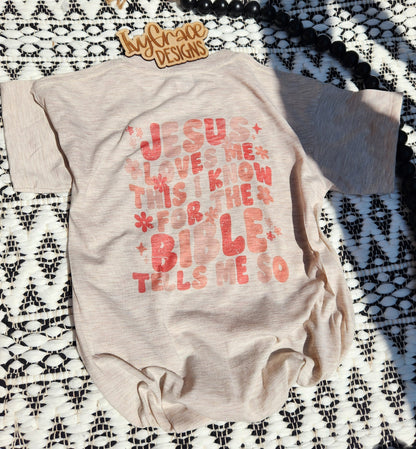 Jesus loves me - pink print