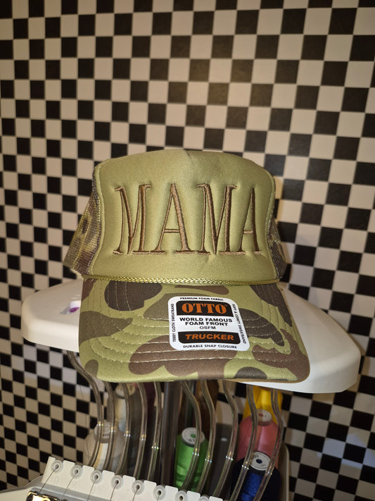 MAMA camo trucker hat