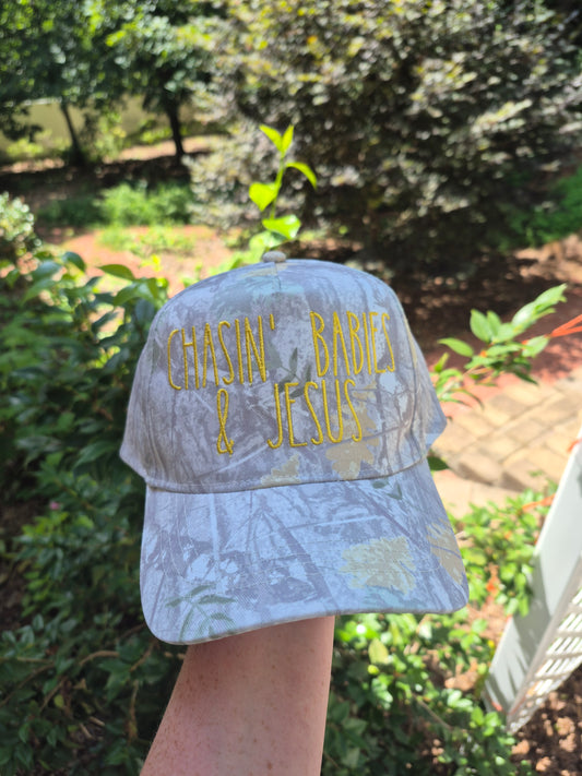 Chasing babies & jesus - structured hat