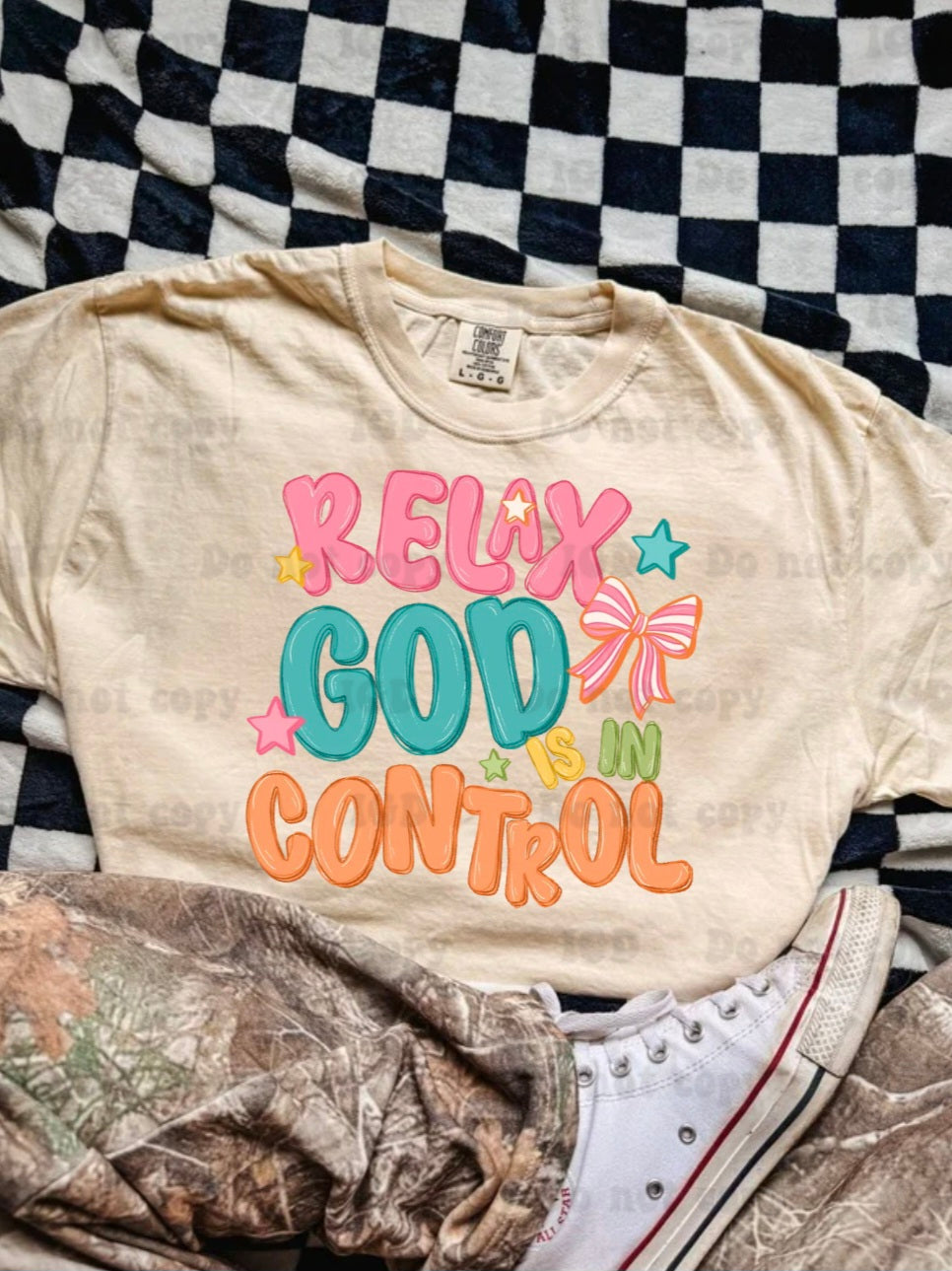 Relax, God is in control  - CC tee