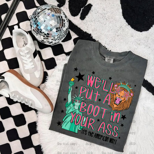 Boot in your ass -cc tee