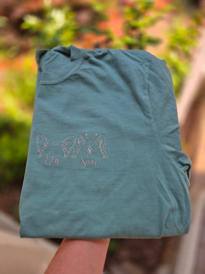 Embroidery dog ears comfort color tee 🐾