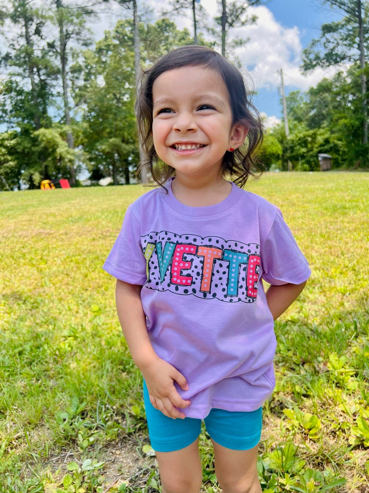 Dotted name tee 🎀