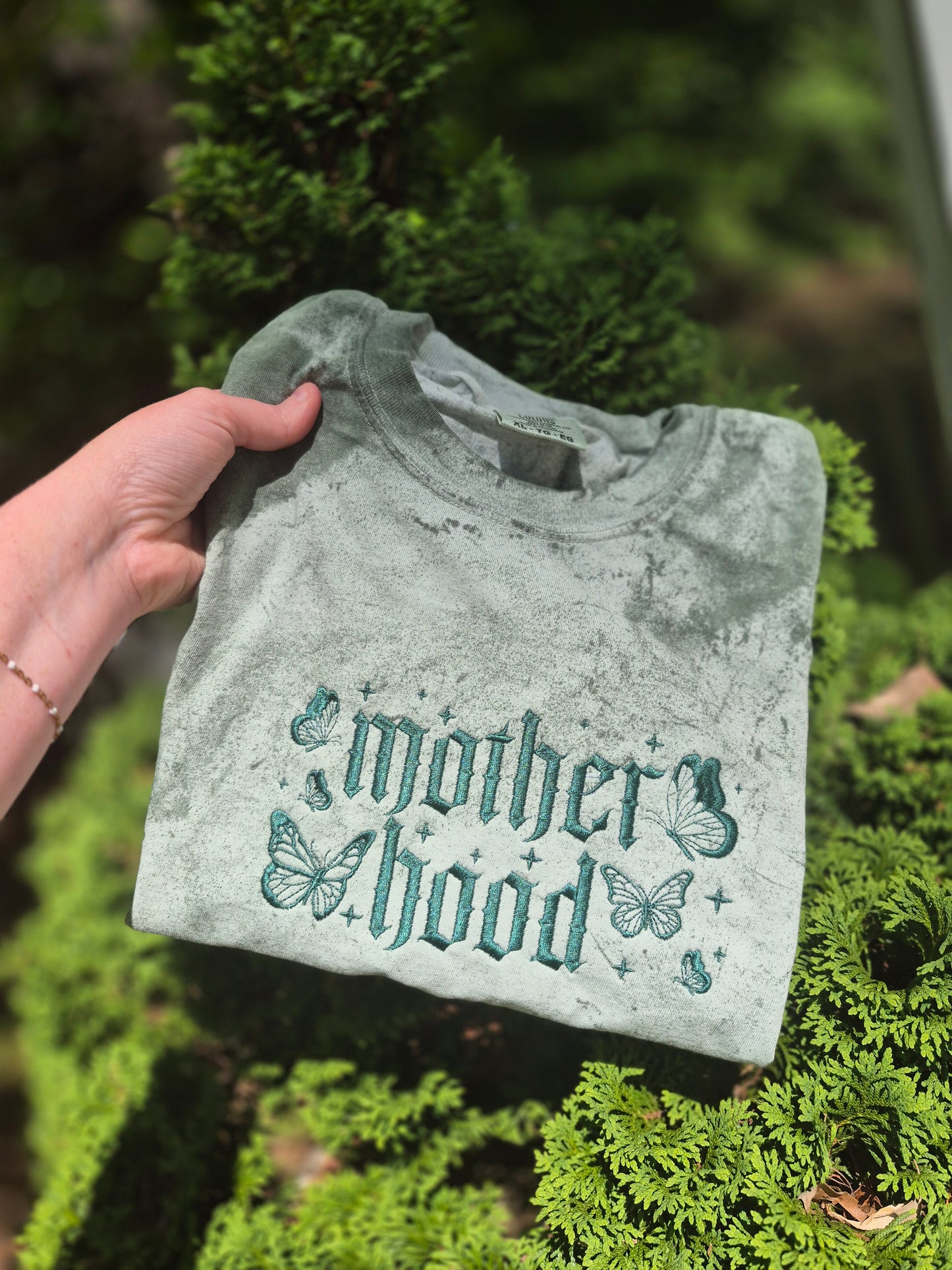 Motherhood 🦋  - colorblast tee