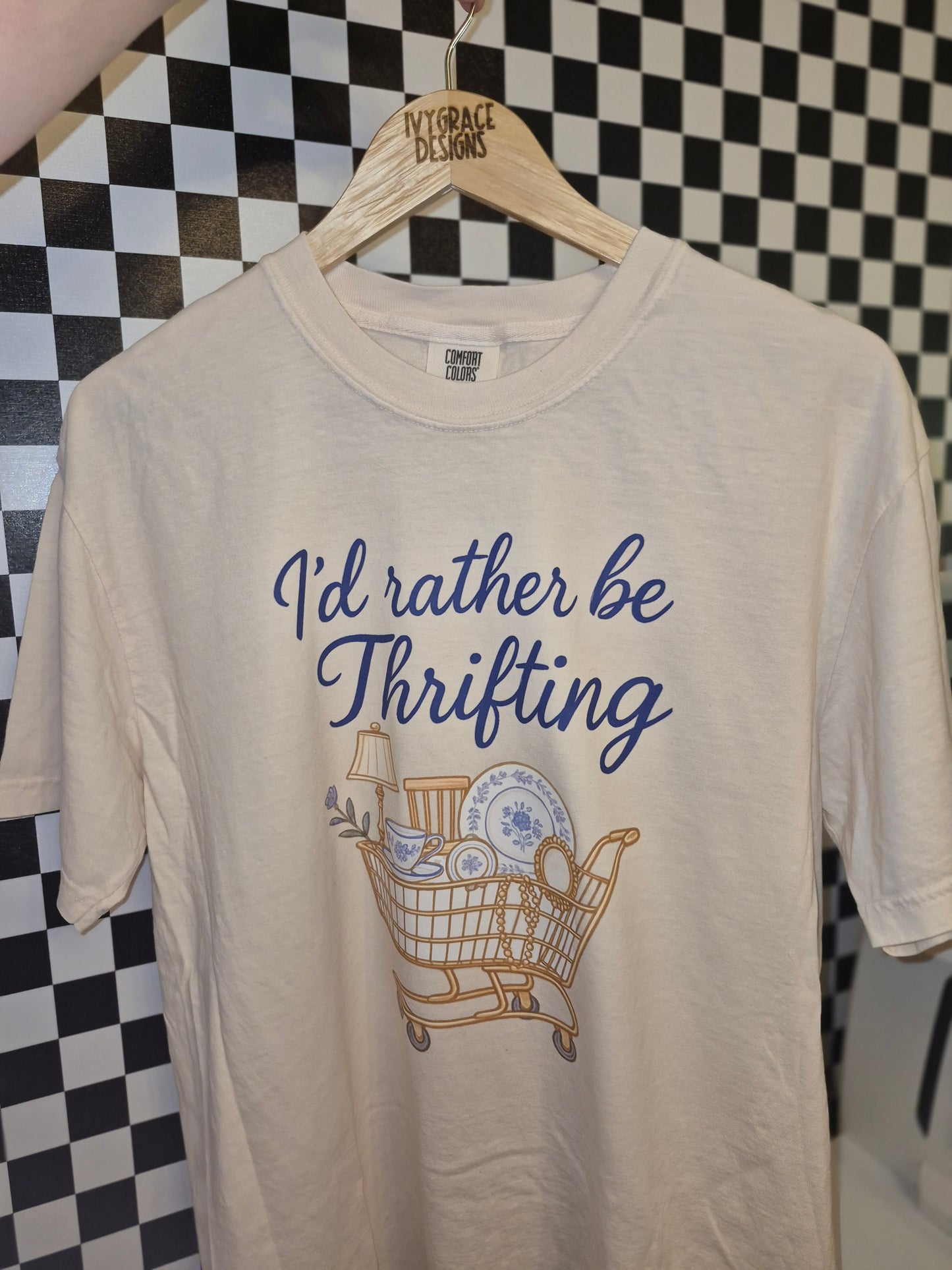 Id rather be thrifting 😝 -  comfort color tee