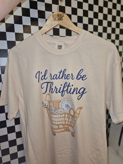 Id rather be thrifting 😝 -  comfort color tee