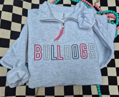 CUSTOM  dotted quarter zip. Any word, mama, title, etc- read description