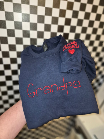 Grandpa/dad/etc - with sleeve names